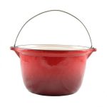 Ceaun fonta emailat, 3 L, cu lingura de lemn - imagine 3