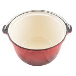 Ceaun fonta emailat, 3 L, cu lingura de lemn