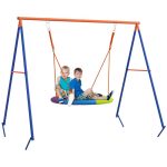 Complex de joaca, leagan tip cuib de barza, material Oxford, multicolor, 196x172x180 cm