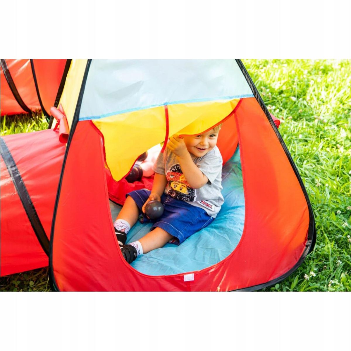 Cort De Joaca Pentru Copii, Kruzzel, 3 In 1, Igloo Si Cub, Cu Tunel, Husa, 288X74X94 Cm