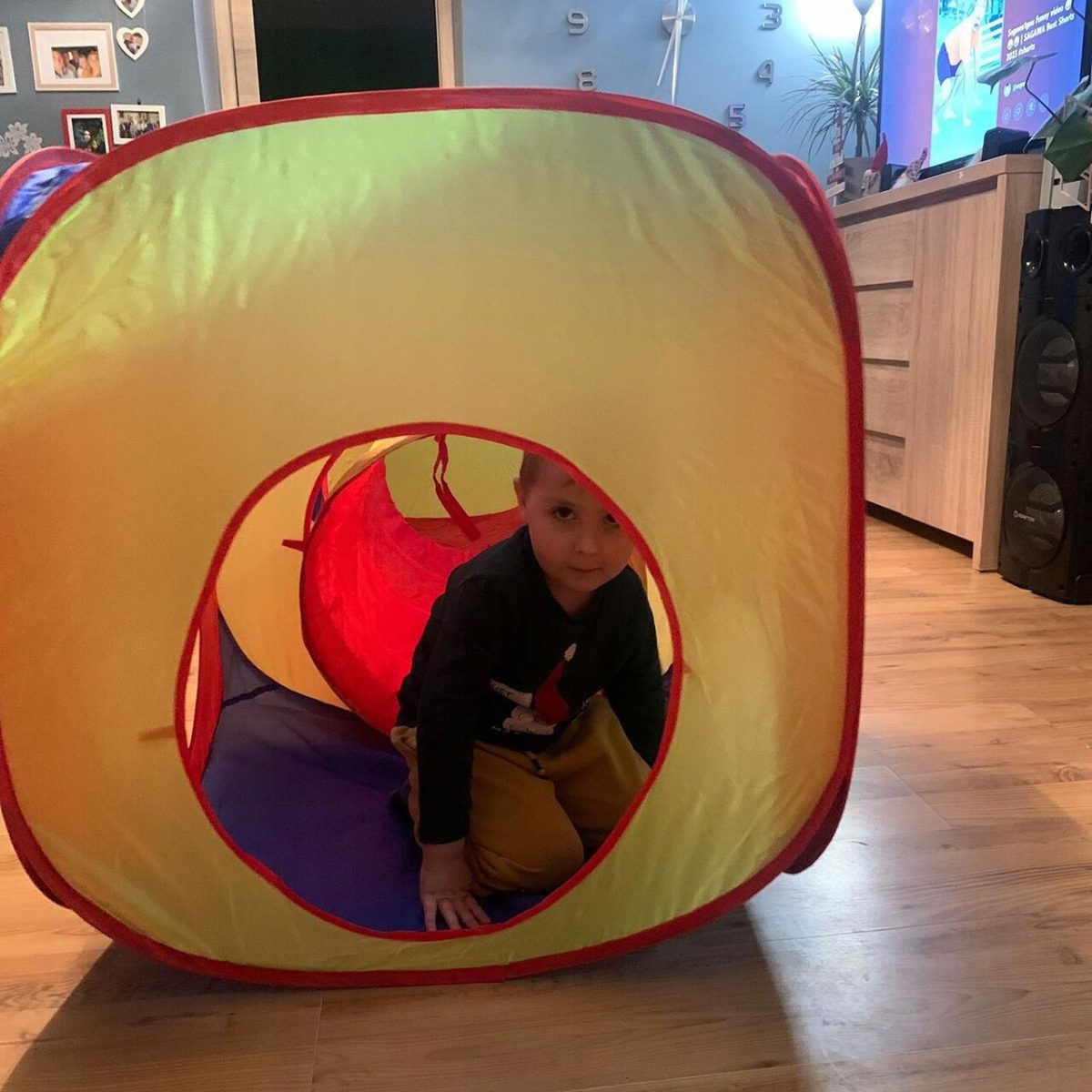 Cort De Joaca Pentru Copii, Kruzzel, 3 In 1, Igloo Si Cub, Cu Tunel, Husa, 288X74X94 Cm