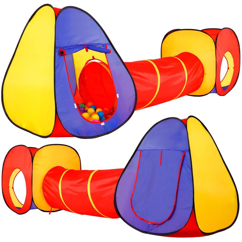 Cort De Joaca Pentru Copii, Springos, 3 In 1, Igloo Si Cub, Cu Tunel, Husa, 245X74X90 Cm