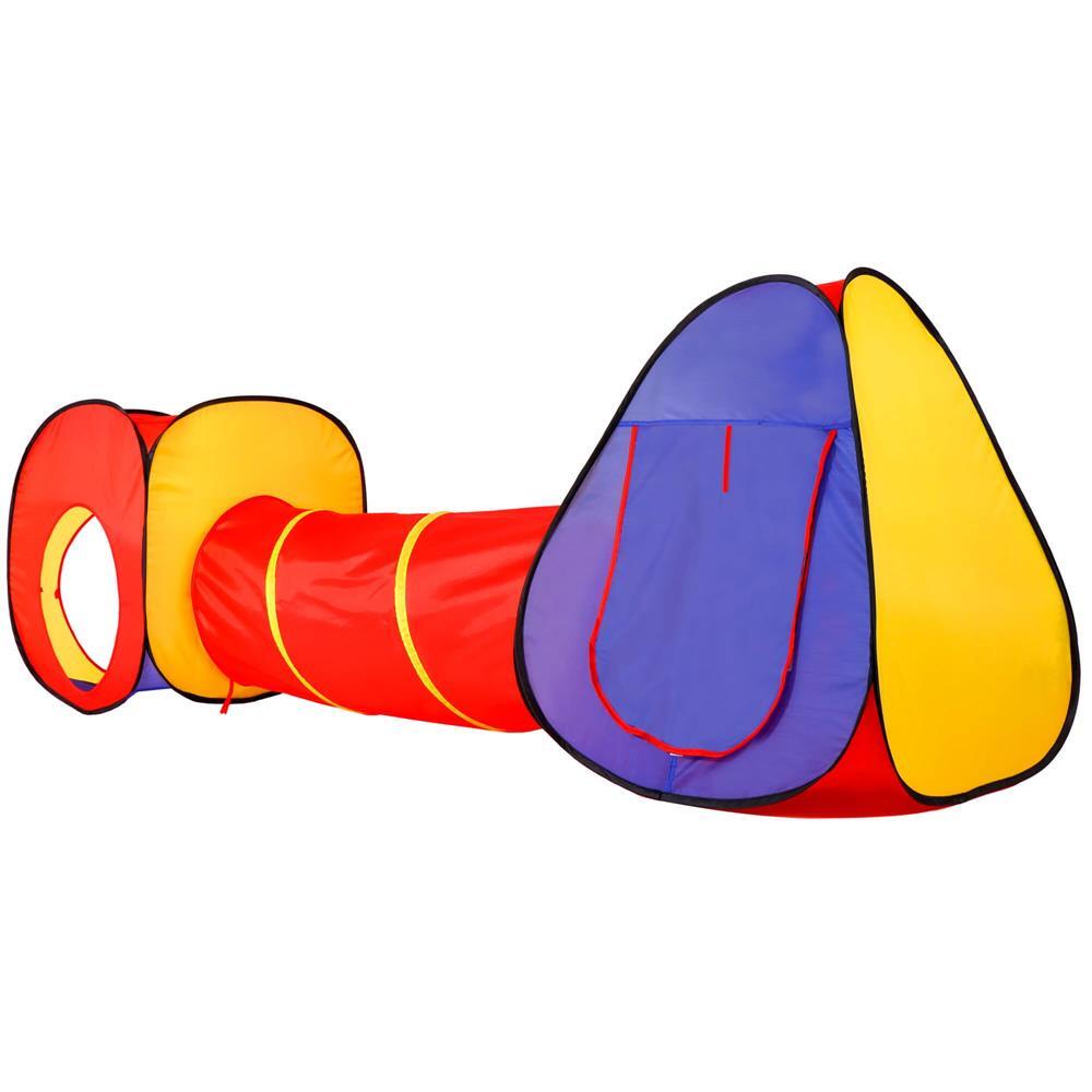 Cort De Joaca Pentru Copii, Springos, 3 In 1, Igloo Si Cub, Cu Tunel, Husa, 245X74X90 Cm