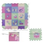 Covor tip puzzle, pentru copii, spuma EVA, 25 piese, 30×30 cm, Isotrade