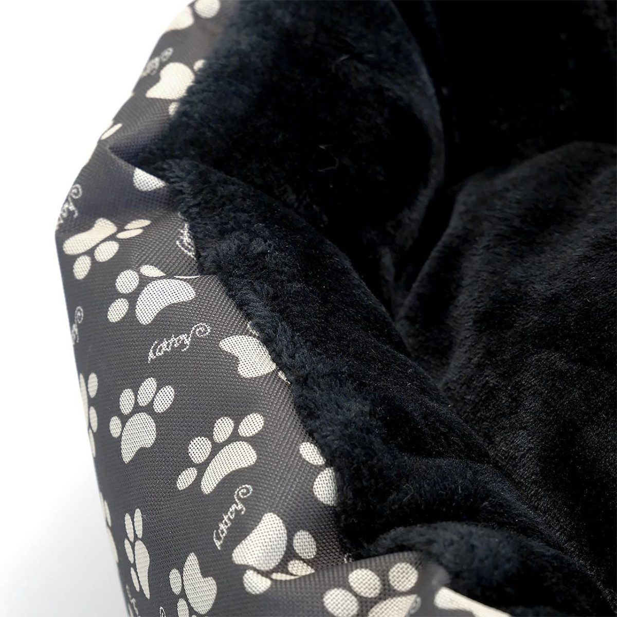 Culcus Moale Cu Perna, Pentru Caine/Pisica, Culoare Negru, Impermeabil, Baza Antiderapanta, 50 Cm