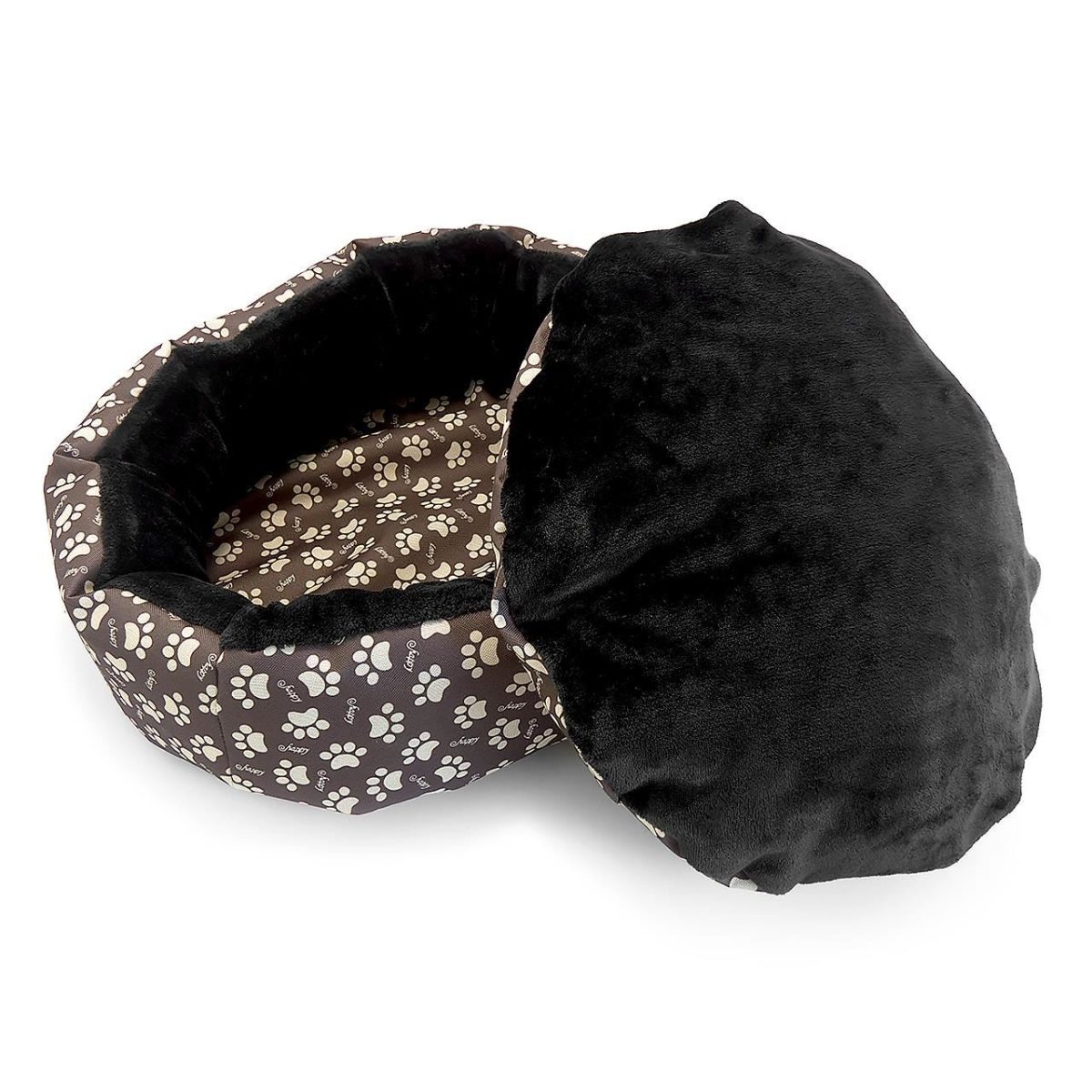 Culcus Moale Cu Perna, Pentru Caine/Pisica, Culoare Negru, Impermeabil, Baza Antiderapanta, 50 Cm
