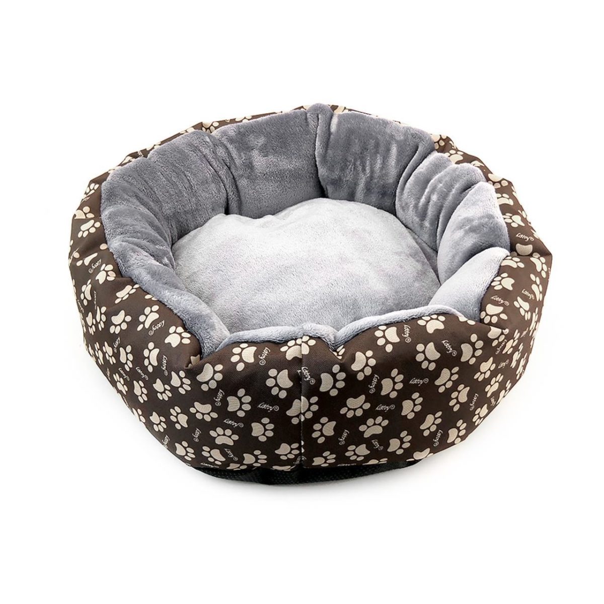 Culcus Moale Cu Perna, Pentru Caine/Pisica, Culoare Gri, Impermeabil, Baza Antiderapanta, 50 Cm
