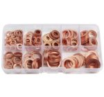 Set 200 de șaibe din cupru, 9 dimensiuni diferite, pentru buson baie de ulei sau alte reparatii - imagine 4
