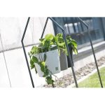 Ghiveci decorativ cu lant, Prosperplast, Rato Round, rotund, cafeniu, 25.6x21.9 cm