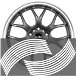 Set 16 inele autocolant jante Alb Lucios