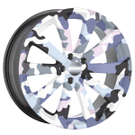 Set 4 Folii Imprimate Outdoor cu EcoSolvent, autoadezive, pentru decorarea jantelor auto, dimetru 60 cm, model FJT-08 - imagine 3