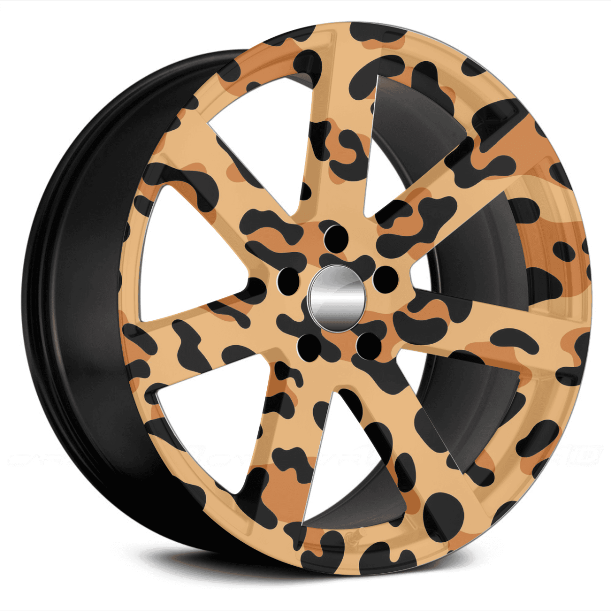Set 4 Folii Imprimate Outdoor Cu Ecosolvent, Autoadezive, Pentru Decorarea Jantelor Auto, Dimetru 60 Cm, Model Fjt-12