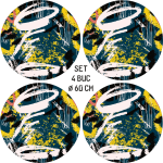 Set 4 Folii Imprimate Outdoor cu EcoSolvent, autoadezive, pentru decorarea jantelor auto, dimetru 60 cm, model FJT-16 - imagine 4