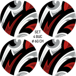 Set 4 Folii Imprimate Outdoor cu EcoSolvent, autoadezive, pentru decorarea jantelor auto, dimetru 60 cm, model FJT-17 - imagine 4