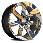 Set 4 Folii Imprimate Outdoor cu EcoSolvent, autoadezive, pentru decorarea jantelor auto, dimetru 60 cm, model FJT-21 - imagine 2