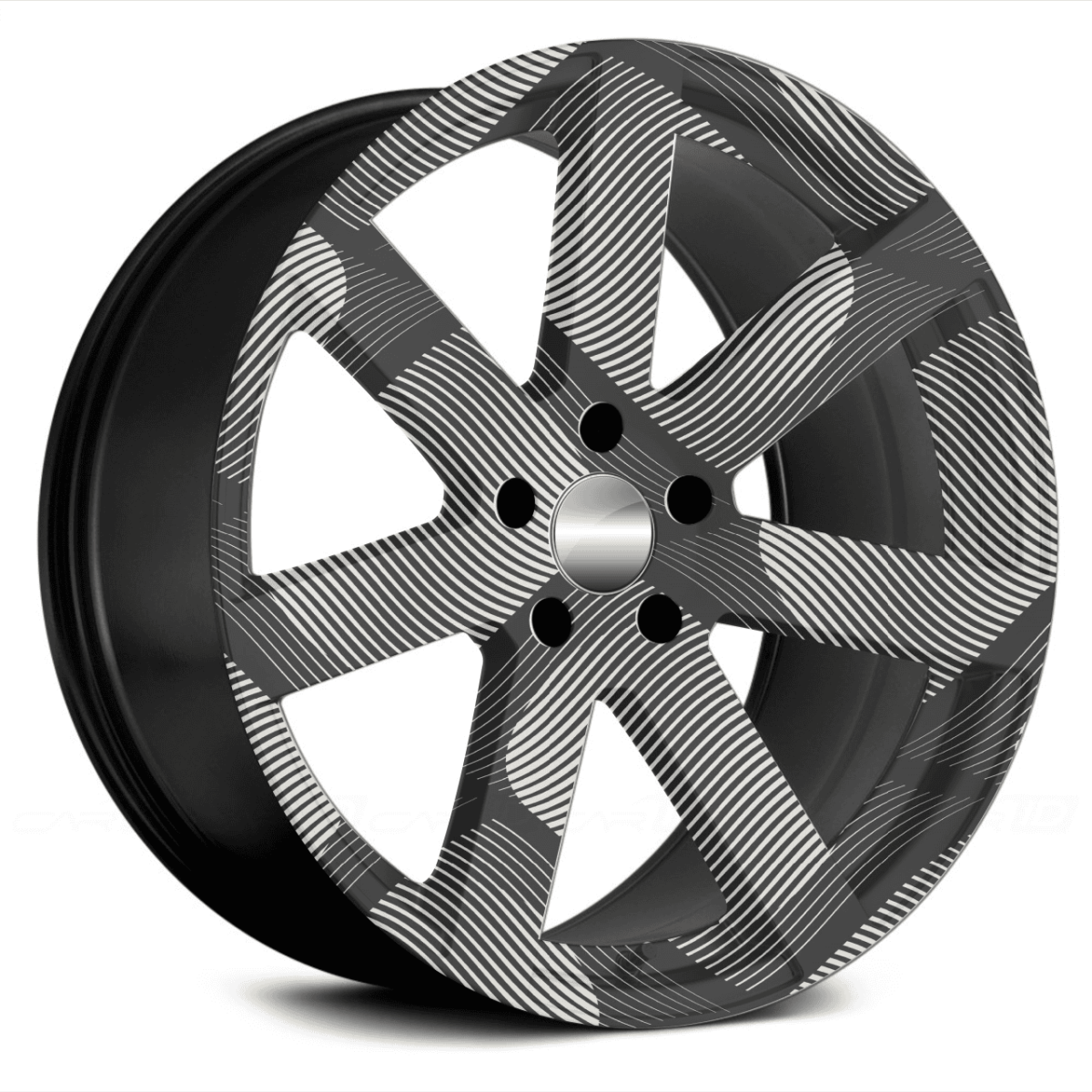 Set 4 Folii Imprimate Outdoor Cu Ecosolvent, Autoadezive, Pentru Decorarea Jantelor Auto, Dimetru 60 Cm, Model Fjt-22 - Imagine 5