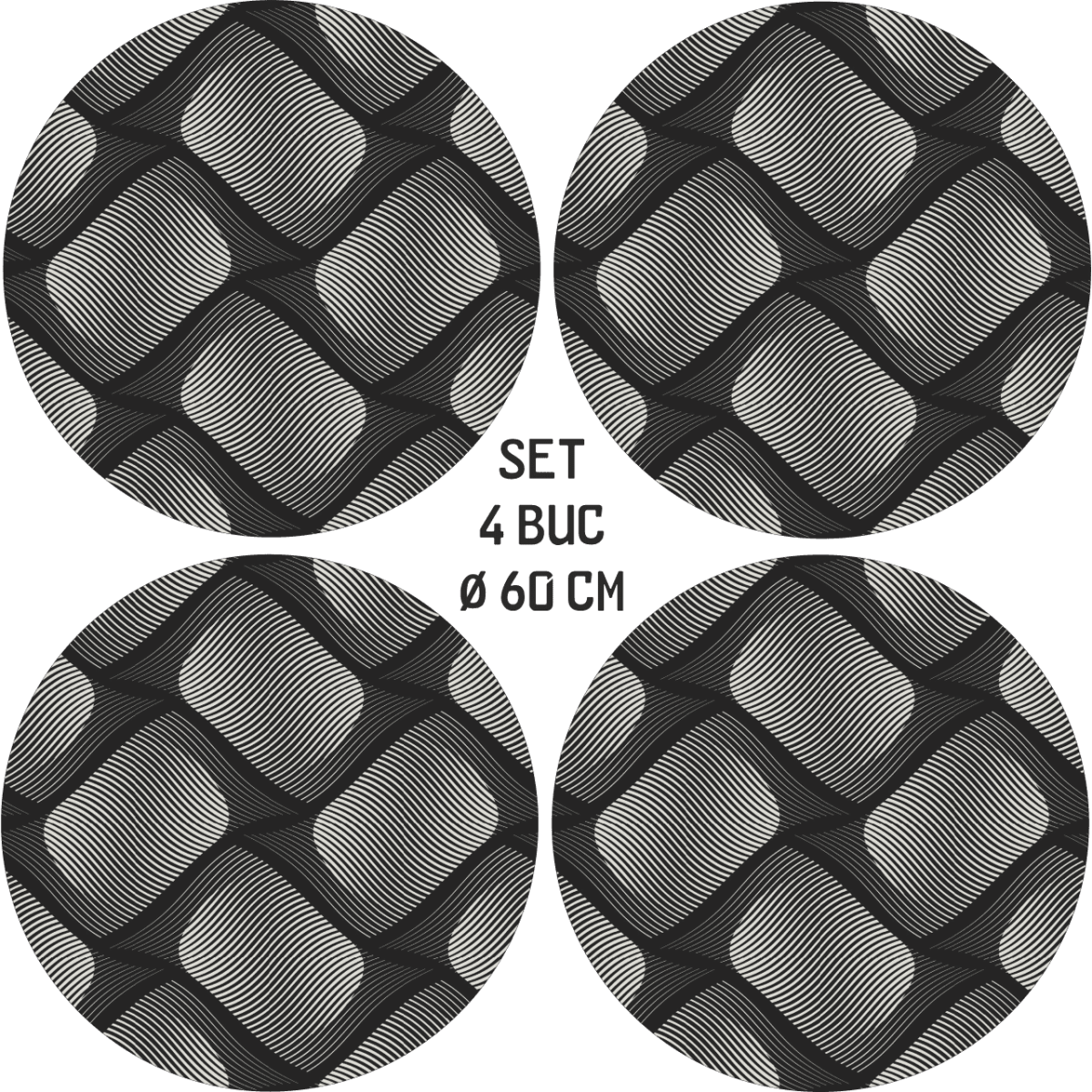 Set 4 Folii Imprimate Outdoor Cu Ecosolvent, Autoadezive, Pentru Decorarea Jantelor Auto, Dimetru 60 Cm, Model Fjt-22 - Imagine 4