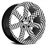 Set 4 Folii Imprimate Outdoor cu EcoSolvent, autoadezive, pentru decorarea jantelor auto, dimetru 60 cm, model FJT-32 - imagine 2