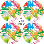 Set 4 Folii Imprimate Outdoor cu EcoSolvent, autoadezive, pentru decorarea jantelor auto, dimetru 60 cm, model FJT-33 - imagine 4