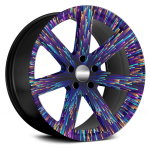 Set 4 Folii Imprimate Outdoor cu EcoSolvent, autoadezive, pentru decorarea jantelor auto, dimetru 60 cm, model FJT-42 - imagine 2