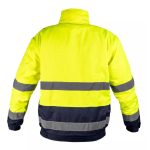 Geaca de lucru, convertibila in vesta, 3 in 1, maneci detasabile, reflectorizanta, poliester Oxford, galben si bleumarin, model Hi-Vis, marimea XL/54, NEO