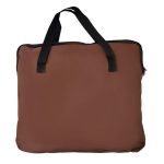 Geanta pentru transport caine/pisica, maro si bej, material Oxford, PVC, impermeabila, pliabila, marimea S-M, 61x46x51 cm