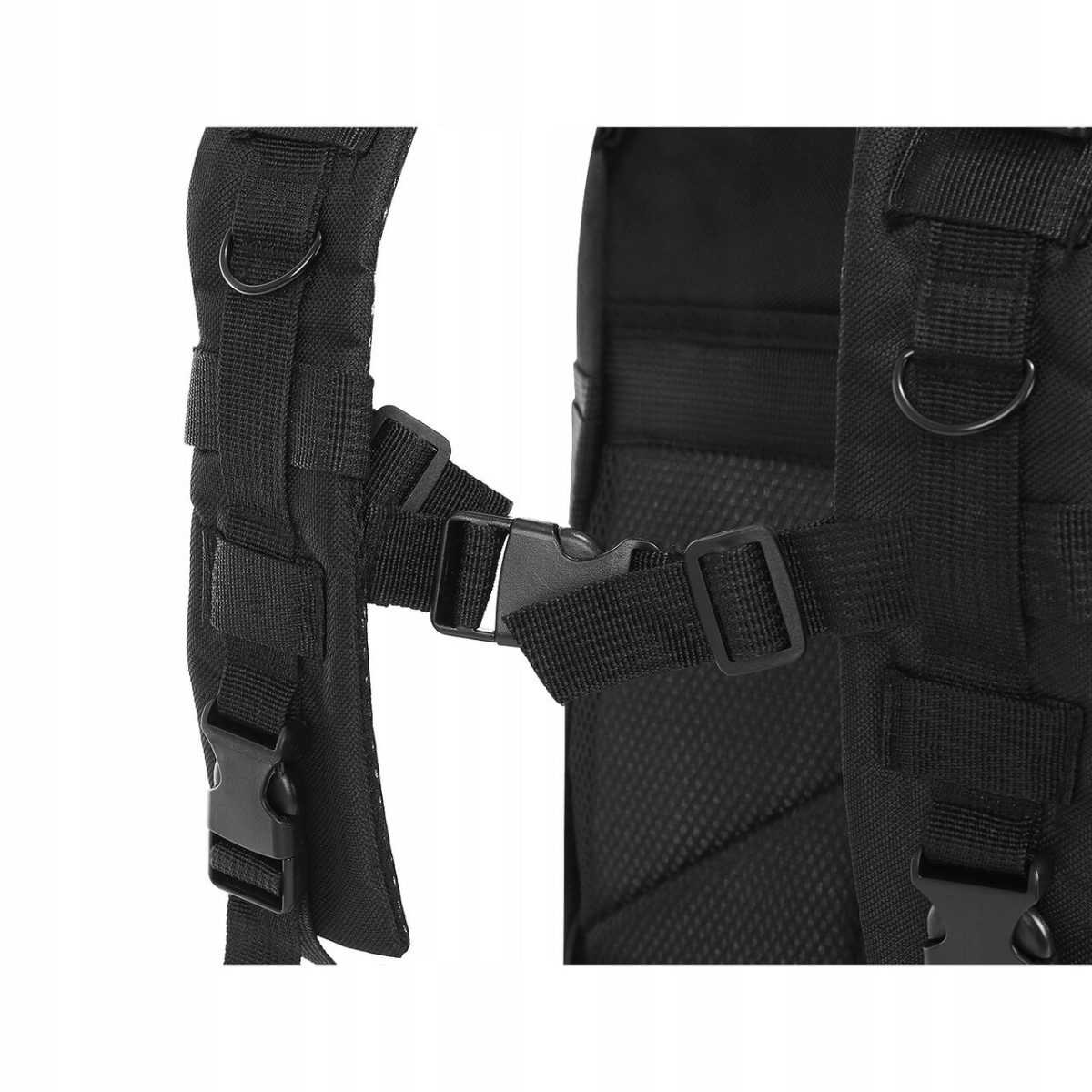Ghiozdan/Rucsac Tactic, 5 Compartimente, Poliester 600D, Negru, 26 L, 28X16X44 Cm, Trizand