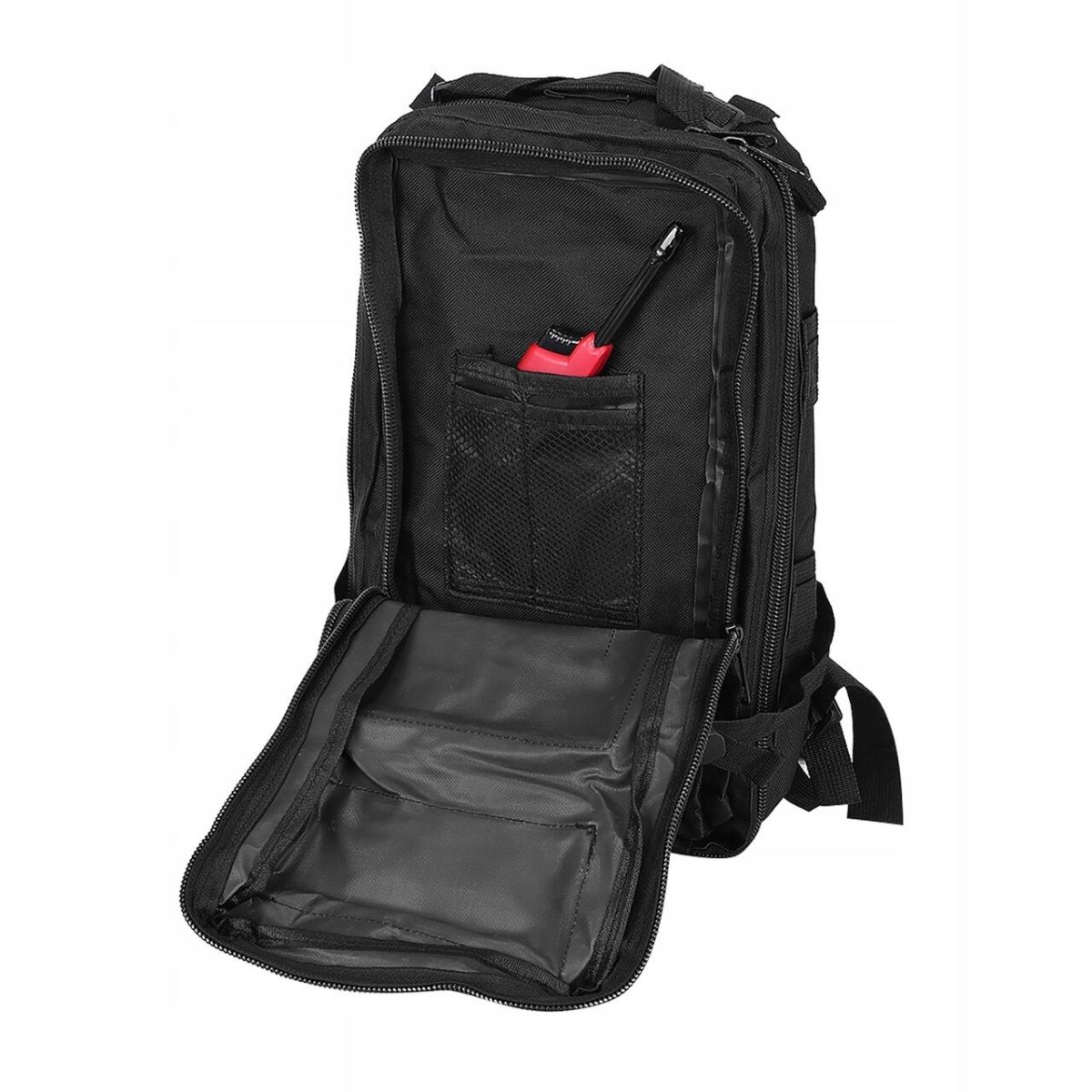 Ghiozdan/Rucsac Tactic, 5 Compartimente, Poliester 600D, Negru, 26 L, 28X16X44 Cm, Trizand