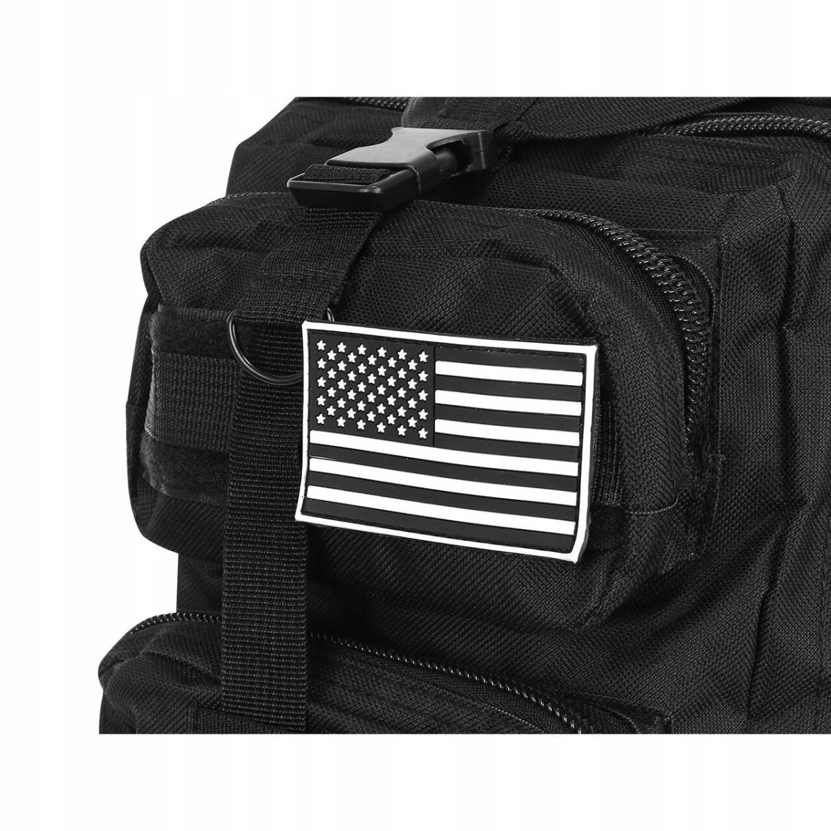 Ghiozdan/Rucsac Tactic, 5 Compartimente, Poliester 600D, Negru, 26 L, 28X16X44 Cm, Trizand