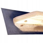 Gletiera inox, maner din lemn lung, 13x58 cm