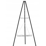 Gratar de gradina cu carbuni, grill rotund, trepied ajustabil, 64.5x64.5x150 cm, Chomik - imagine 6