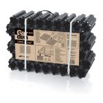 Grilaj plastic pentru parcari auto, negru, 60x40x3.3 cm, set 5 piese, 1.1 mp, Prosperplast