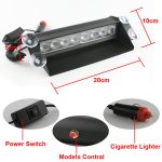 Lampa stroboscopica LED, montaj in parbriz, 8W, culoare Rosu - Albastru - imagine 3