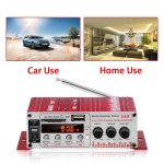 MINI amplificator auto, stereo, 12V, 40 W, radio FM, citire USB sau card SD, cu telecomanda - imagine 5