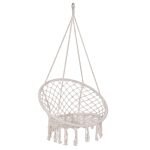 Hamac brazilian, tip scaun, Springos, crem, max 150kg, 79x80x120 cm - imagine 6