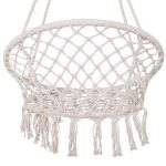 Hamac brazilian, tip scaun, Springos, crem, max 150kg, 79x80x120 cm - imagine 9