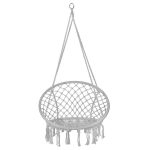 Hamac brazilian, tip scaun, Springos, gri, max 150kg, 79x80x120 cm - imagine 8