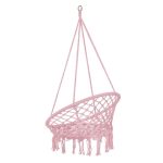 Hamac brazilian, tip scaun, Springos, roz, max 150kg, 79x80x120 cm - imagine 10