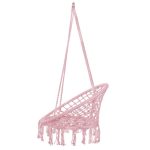 Hamac brazilian, tip scaun, Springos, roz, max 150kg, 79x80x120 cm - imagine 9