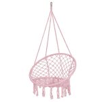 Hamac brazilian, tip scaun, Springos, roz, max 150kg, 79x80x120 cm - imagine 8