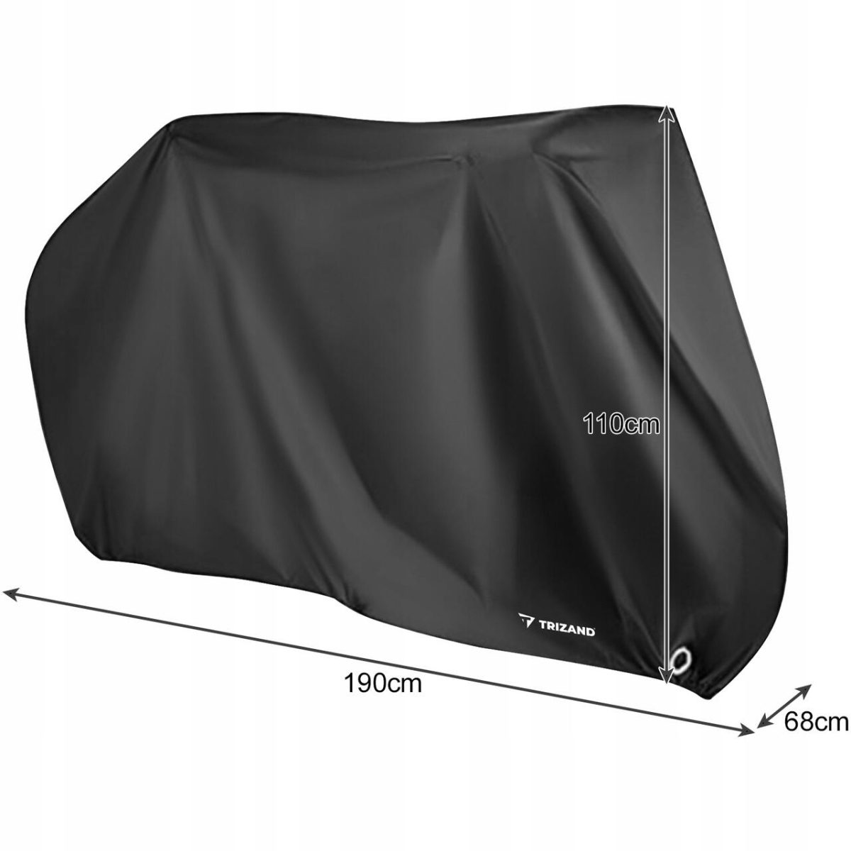 Husa Protectie Bicicleta/Scuter, Trizand, Poliester, Impermeabila, Negru, 190X68X110 Cm