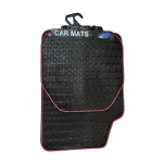 Covorase Auto Universale, din cauciuc sintetic moale, culoare Neagra cu dunga Rosie - imagine 2