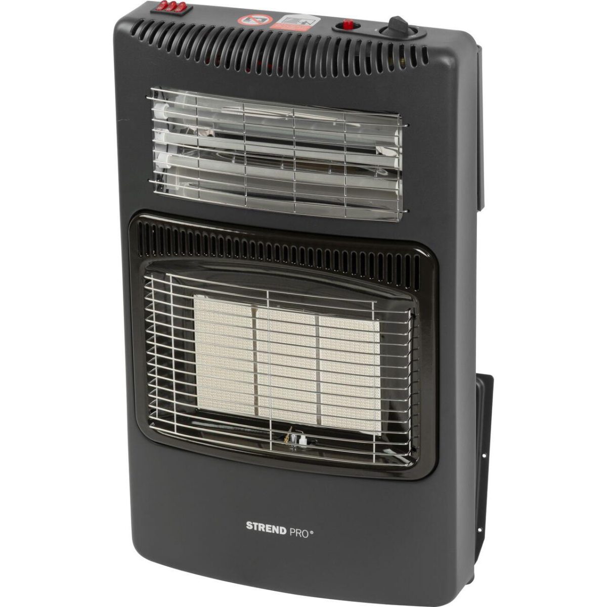 Incalzitor Pe Gaz, 2 In 1, Ventilator Electric, Aprindere Piezoelectrica, Cu Roti, Furtun, Regulator, 1.5-4.2 Kw, 110-305 G/H, Strend Pro