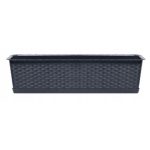 Jardiniera decorativa, Ratolla Case P, antracit, set 2 buc, 68.5×17.3×15 cm