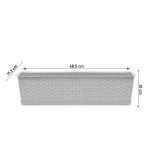 Jardiniera decorativa, Ratolla Case P, cafeniu, set 2 buc, 68.5x17.3x15 cm