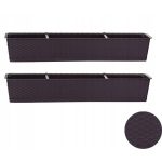 Jardiniera decorativa, Ratolla Case P, maro, set 2 buc, 68.5×17.3×15 cm