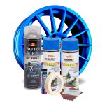 Kit complet reparatie si vopsire jante culoare Albastru Fluorescent, V2 - imagine 2