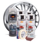 Kit complet reparatie si vopsire jante culoare Crom Metalic, V4 - imagine 2