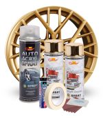 Kit complet reparatie si vopsire jante culoare Auriu Metalic, V2 - imagine 2