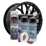 Kit complet reparatie si vopsire jante culoare Negru Metalizat, V4 - imagine 2